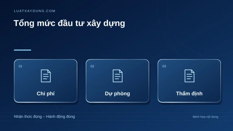 Tổng mức đầu tư xây dựng: chi phí, dự phòng, thẩm định.