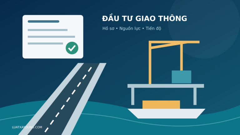 Đồ họa tuyến đường, cảng đường thủy và hồ sơ dự án minh họa chuẩn bị đầu tư giao thông