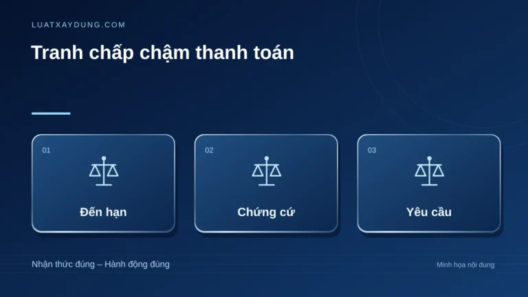 Tranh chấp chậm thanh toán: đến hạn, chứng cứ, yêu cầu.