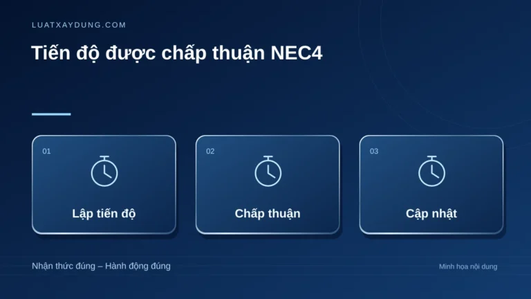 Tiến độ được chấp thuận NEC4: lập tiến độ, chấp thuận, cập nhật.